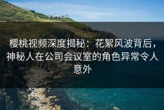 樱桃视频深度揭秘：花絮风波背后，神秘人在公司会议室的角色异常令人意外
