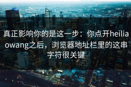 真正影响你的是这一步：你点开heiliaowang之后，浏览器地址栏里的这串字符很关键